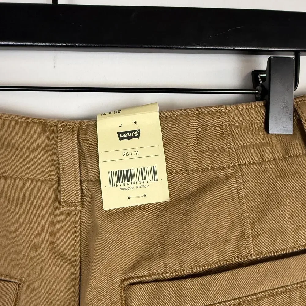 New Levi's Premium XL Chinos Wide Leg Baggy Pants Tan - 26x31 26W 31L